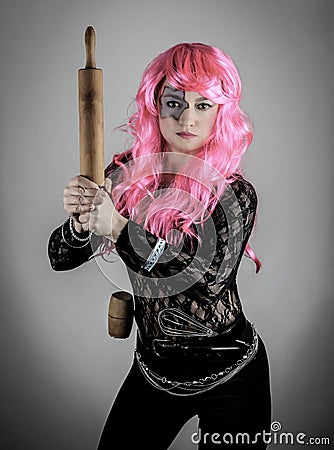 super hero with pink hair - ebony hadcore zahra elise nude