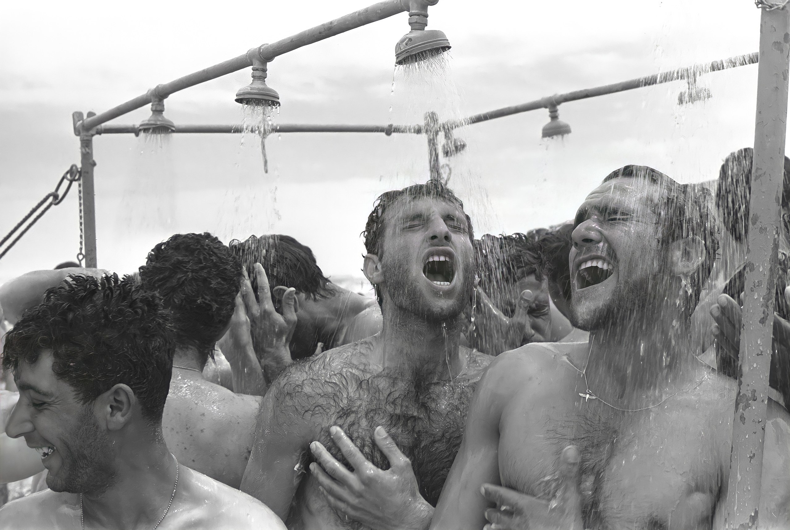 brad brittingham like men group shower photo ayanda khambule recommends men group shower pic