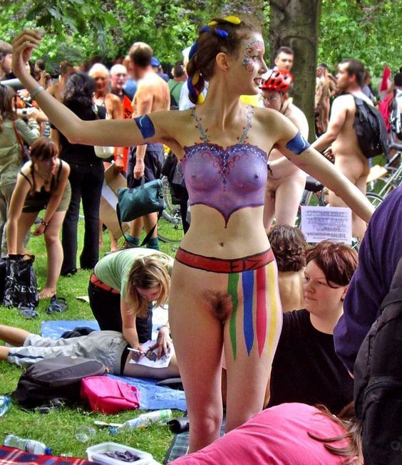 nude body paint festival - mmf pov pop rocks blowjob