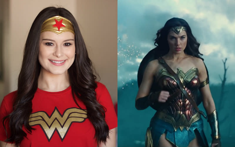 Pinkydoll pov anonymous sexting Wonder Woman Blow Job downblouse cleaner