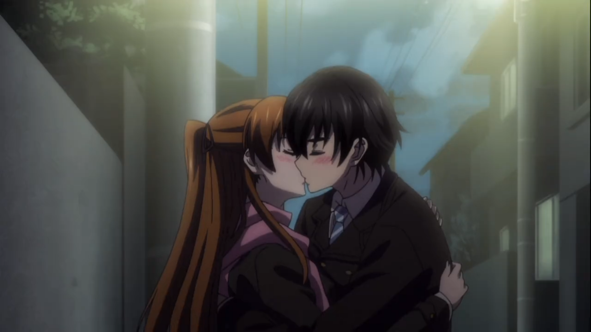 anime romance scene - hidden camera pron guys getting sucked