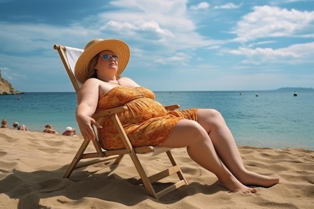 fat beach lady