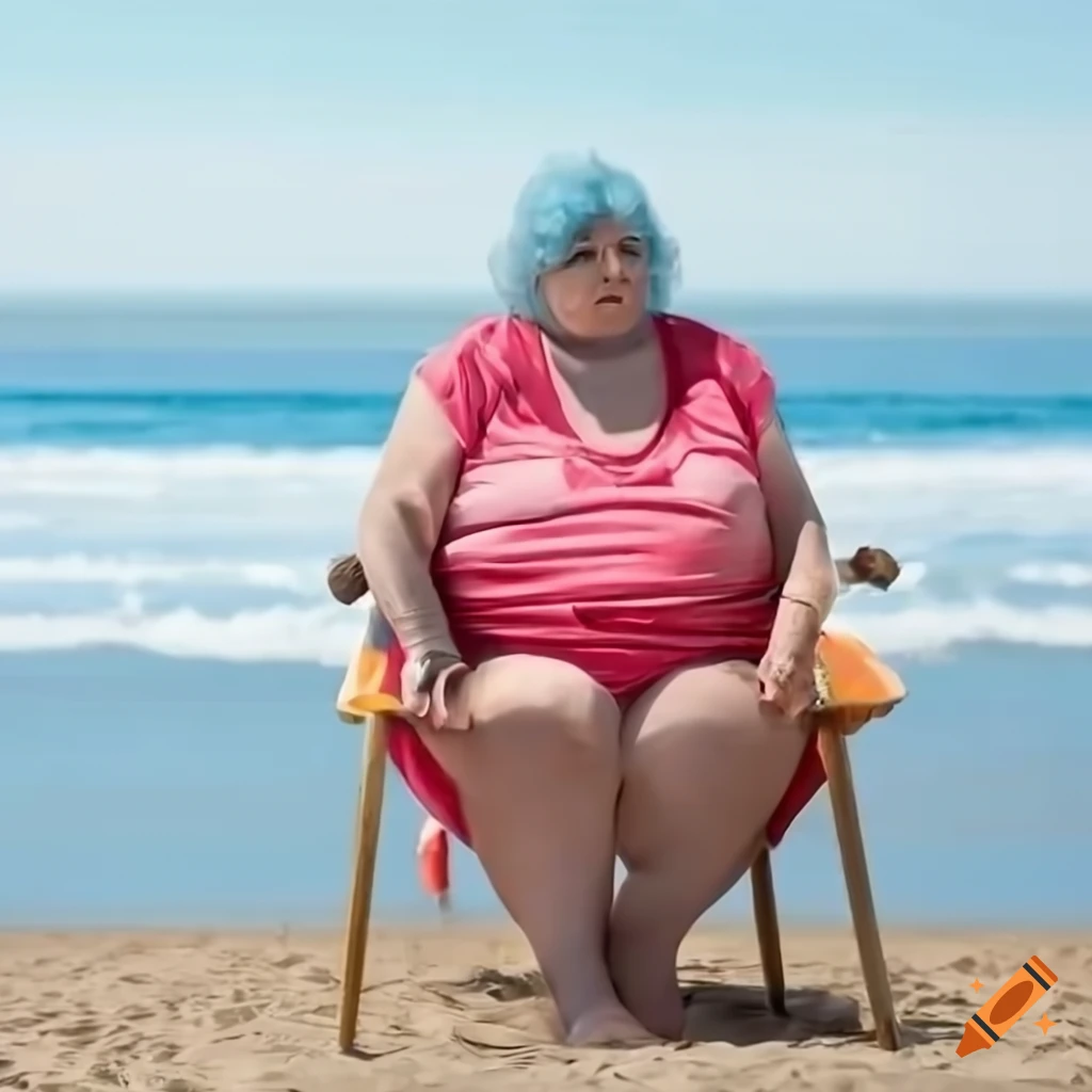 Best of Fat beach lady