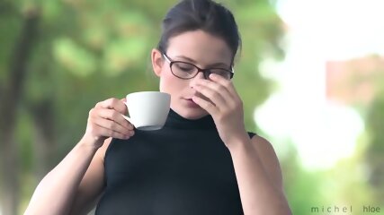michel chloe videos - lily larimar facial bra less public