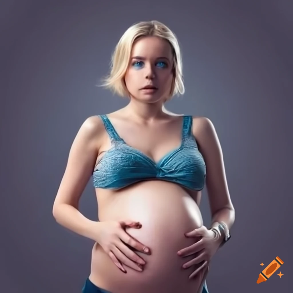 pregnant blonde woman